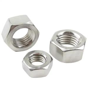 Wholesale DIN/ANSI/JIS/GB Steel Hex Head Nuts Zinc Plated Silver Surface Treatment For Fastening Solutions from china suppliers