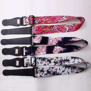 Wholesale Good quality Colorful 120-180cm Length Personalized polyester Dye sublimation Guitar Straps small MOQ from china suppliers