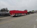 3 Axles Red Pallet Transport Sidewall Semi Trailer Dropside Trailer Carry