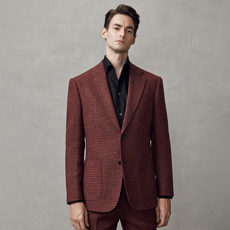 Stylish Pants Suits End Red Men's Suit for Groom's Wedding Dress and Business Events