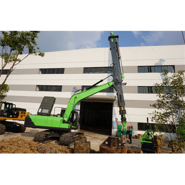 Excavator Convert KR50 Rotary Drilling Rig Attachment With Caterpillar Chassis