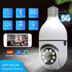 Portable 128GB Tuya Smart Life 2MP CCTV Camera 360 1080P 5G Security Guard Bulb