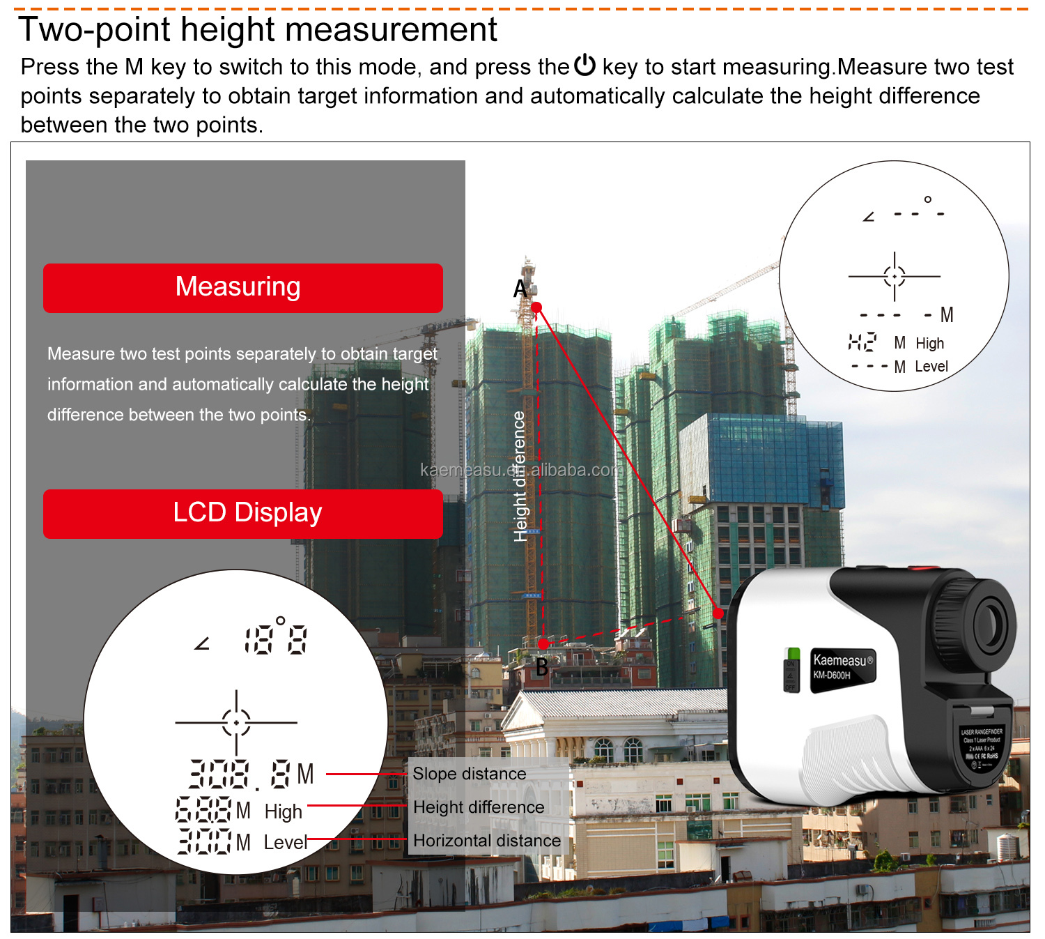 Laser Rangefinders 450m-1000m Golf Distance Meter Digital Hunting Shooting Mini telescope Sport Golf Laser Rangefinder