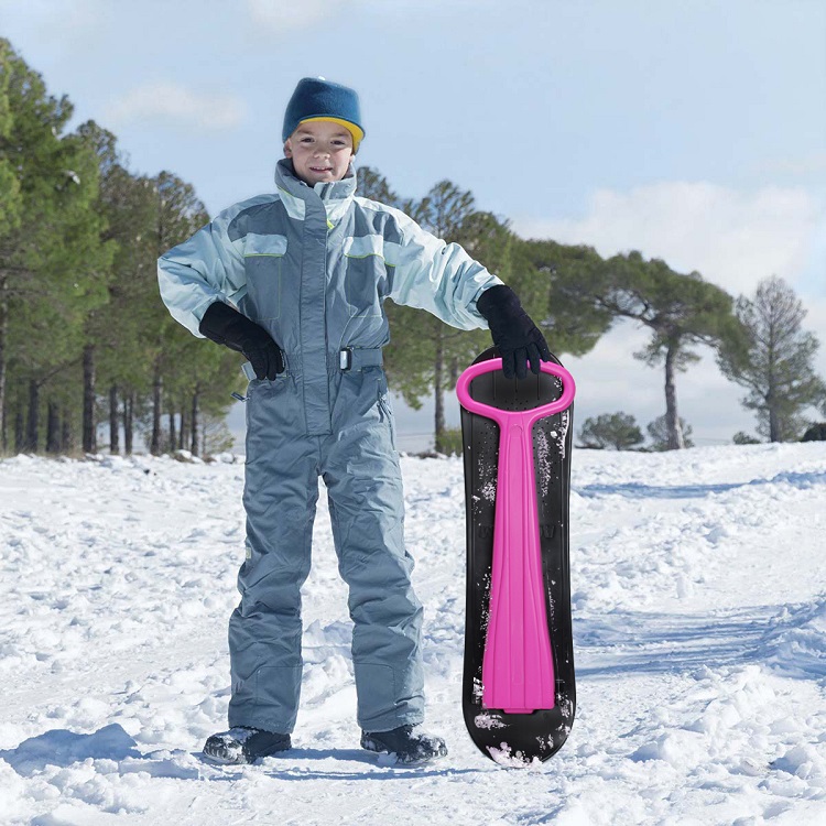10'' Board Width Kids Plastic Folding Snow Scooter Kick-Scooter Sledge for Children