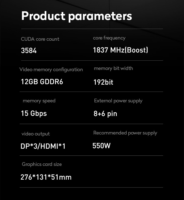 GDDR6 Computer Graphics Card GeForce RTX 3060 GAMING X 12G Overclocking Edition
