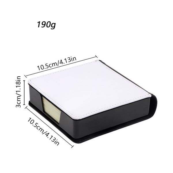 Custom Printing Student Stationery Sticky Notes Set Sublimation Pu Leather Sticky Note Box