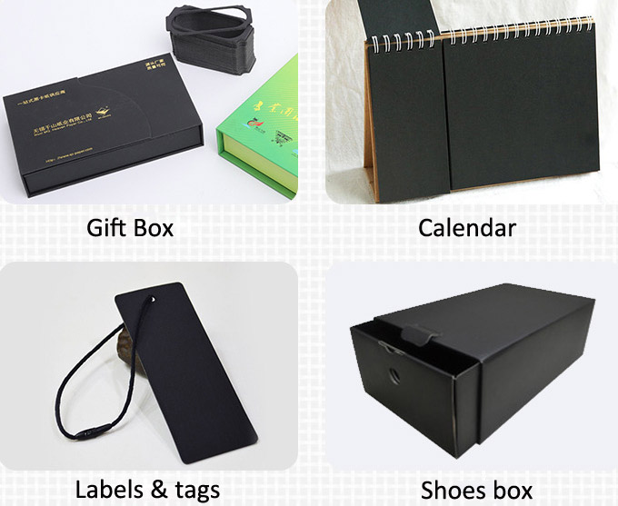 157gsm 200gsm Dark Black Colored Kraft Cardstock Board For Wrapping Paper 