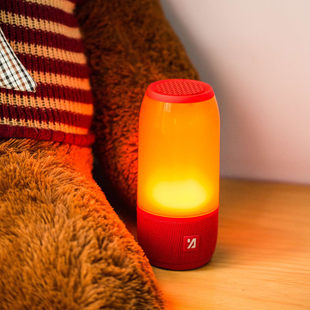 LED Flashing Night Light Bluetooth Speaker Waterproof Portable Card Colorful Subwoofer