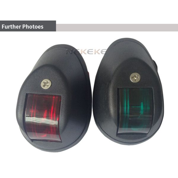 Sealed Design Tungsten Bulb Marine Nav Lights Red Green 12V Starboard Signal Light