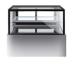 Right Angled Fan Cooling Refrigerated Cake Display Cabinets Low Consumption with