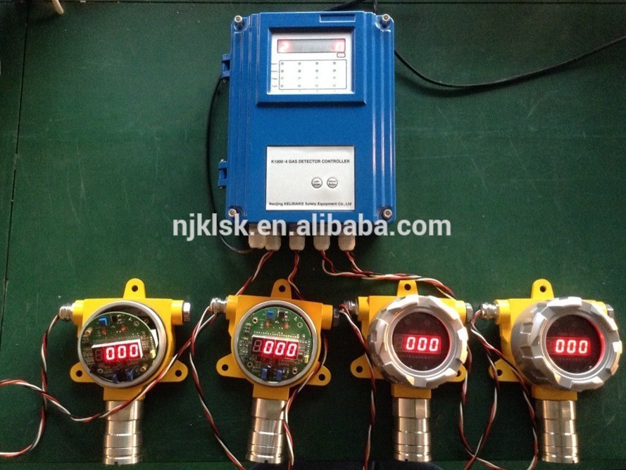 Solid Relay Output Fixed Hydrogen Gas Detector DC 24V with Electric Control