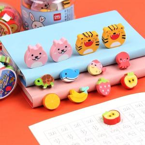 Wholesale Barreled Cute Cartoon Marine Animal Fruit Style Small Eraser For Kids Prizes from china suppliers