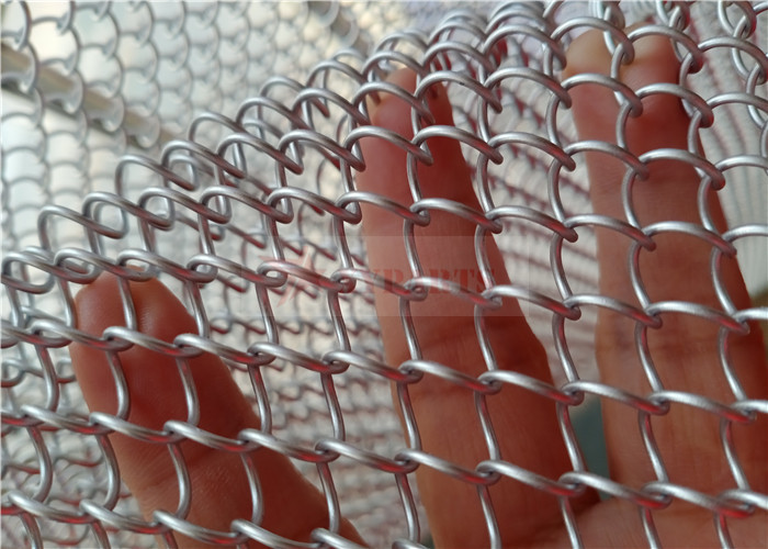 Corrosion Resistant Coil Metal Mesh Curtains Gold Color For Interior Decoration