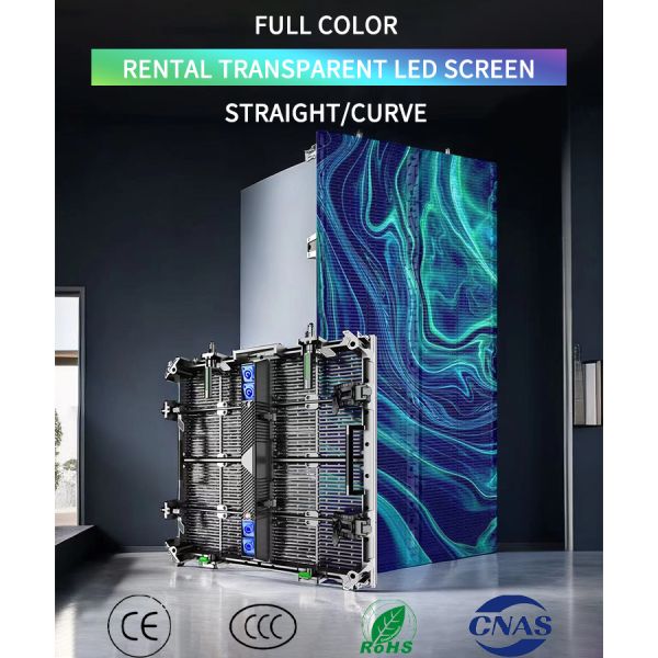 Clear Transparent LED Display Screen Rental HD P3.91-7.82 For Outdoor Events