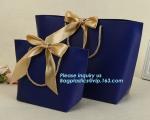 pink small christmas gift packaging paper bags with cotton ribbon twisted handle