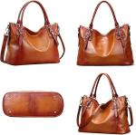 ODM Women'S Genuine Leather Purse Crossbody Satchel Top Handle Tote Bag