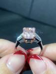 5.7ct Lab Diamond Jewelry Pink Cushion Cut Engagement Rings VS2