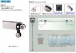 Bathroom Sliding Door System 102, Stainless Steel 304, Satin MIrror, glass