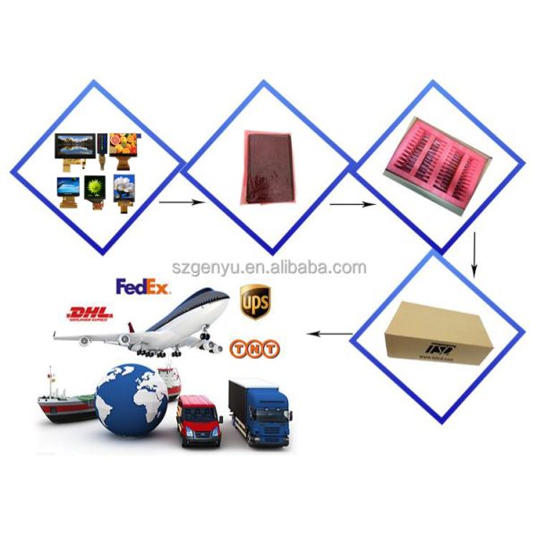 Genyu 3.97" Screen GC9503 Driver 480x800 Dots RGB SPI Interface 40 Pin FPC 4 Inch Display Size TFT LCD Display Modules