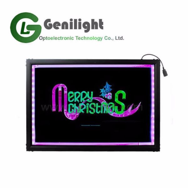 Gift Rectangle LED Message Writing Board 60*80cm for Holiday/Event/Menu Decoration