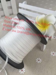 Wholesale 2mm undyed 100% pure silk embroidery ribbon,silk ribbon，embroidery ribbon，pure silk ribbon，silk satin ribbon，100% silk from china suppliers