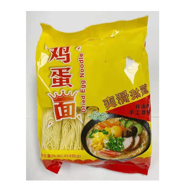 Light Yellow Dried Chinese Egg Noodle 0.3kg Made with Wheat Flour Ingredients
