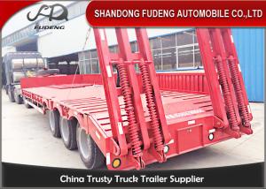Transport 60ton With 3 Axles Heavy Duty Equipment Lowboy Trailer Optional Dimensions