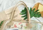 PU Leather Stitch PVC Clear Tote Bag Strong Bearing Capacity For Shopping / Pet