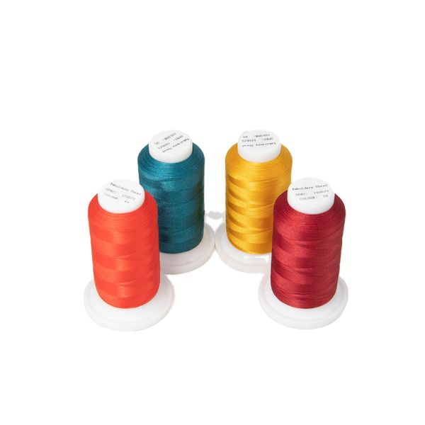 Polyester / Viscose 120d/2 Multi Color Thread for Embroidery Machine Sample Send 30g