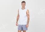 White Homestyle Mens Luxury Sleepwear Xxl Short Pajamas Functional Placket Side