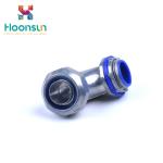 90 Degree Flexible Conduit Connector / Elbow Gland Metal Condiut Connector
