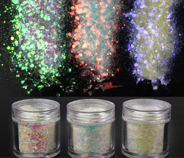 Excellent Nail Art Effect Glitter Flakes Orange Glitter Adds Shine to Your Crafts