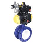 10bar Flanged Triple Eccentric Cast Steel Dn300 Pneumatic Butterfly Valve