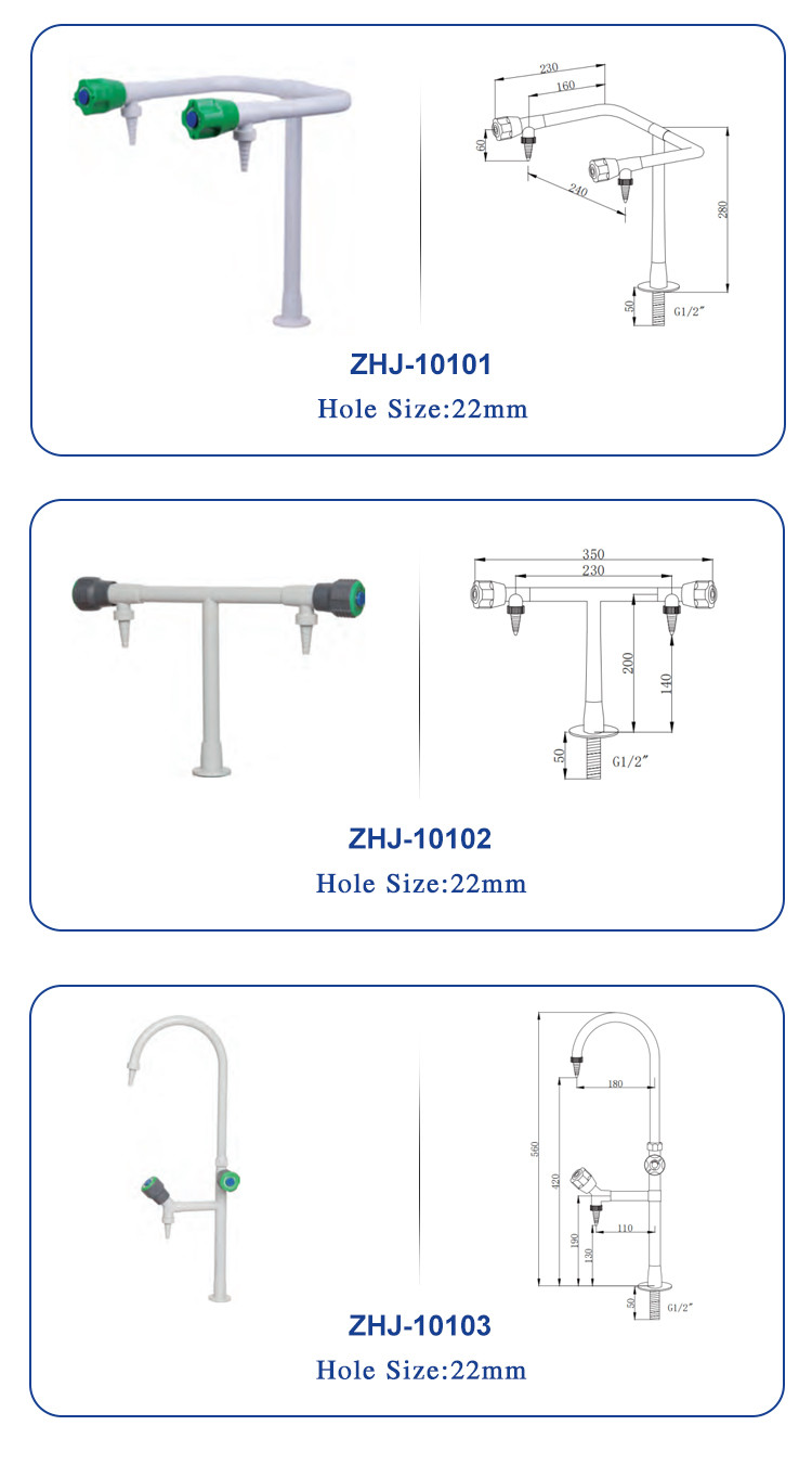 Cooling Laboratory Sink Tap , Alkali Resistant Lab Furniture Accessories