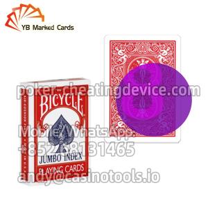 Wholesale Bicycle Jumbo Index Infrared Marked Playing Cards For Marked Cards Cheating Devices from china suppliers