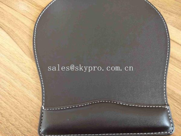 Quality OEM Customized Printing Office PU Leather Mouse Mat Fashion Computer Mouse Pad for sale