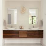 American Style 30 Inch Wall Mounted Bathroom Vanity Cabinet with Solid Wood