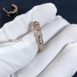 Elegant 18K Gold Diamonds Serpenti Viper Ring Diamond With White MOP Ring Yellow