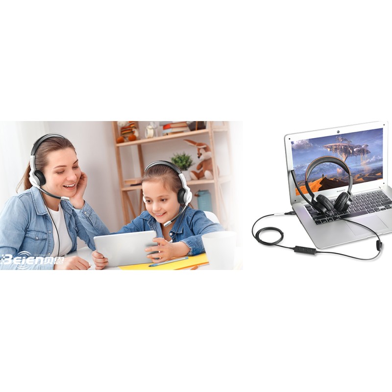 Q18 Kids study Headphone with Mic for Online Learning