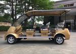Royal Gold Color Electric Shuttle Bus For 8 Passengers Battery Operated