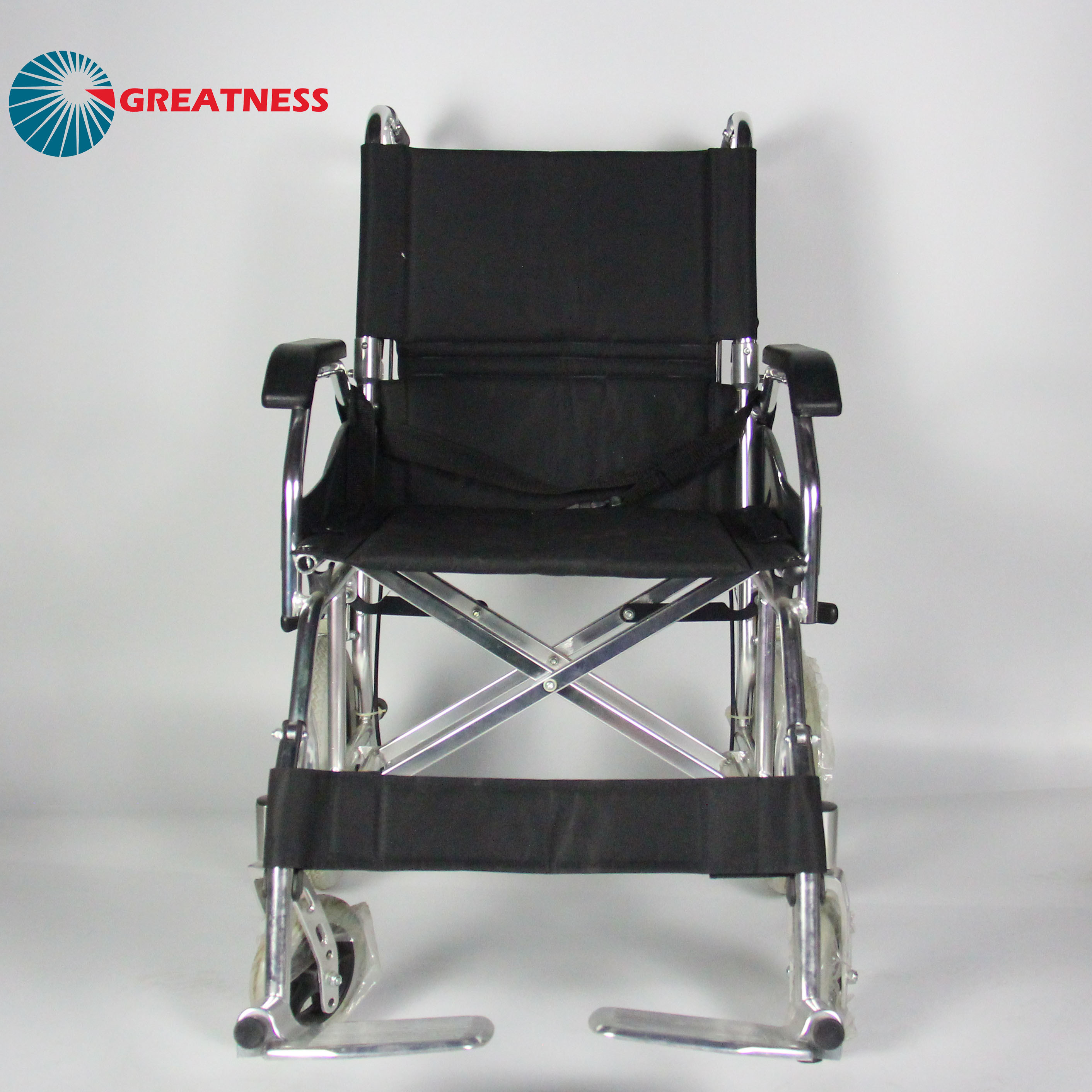 Light Weight Folding Aluminum Manual Wheelchair Solid Wheel United Break Easy Carry