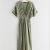 Buy cheap Green 100 Tencel Fabric Sleeveless Lyocell Twist Knot Midi Dress from wholesalers