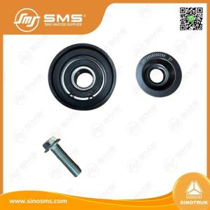 Wholesale Idler Pulley 202V95800-6098 HOWO Truck Parts Belt Tensioner Roller Belt Idler Pulley Tensioner Idler Flat Idler from china suppliers