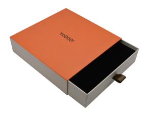 Wholesale Recycled Rigid Jewelry Gift Boxes With Ribbon 157gsm Coated from china suppliers