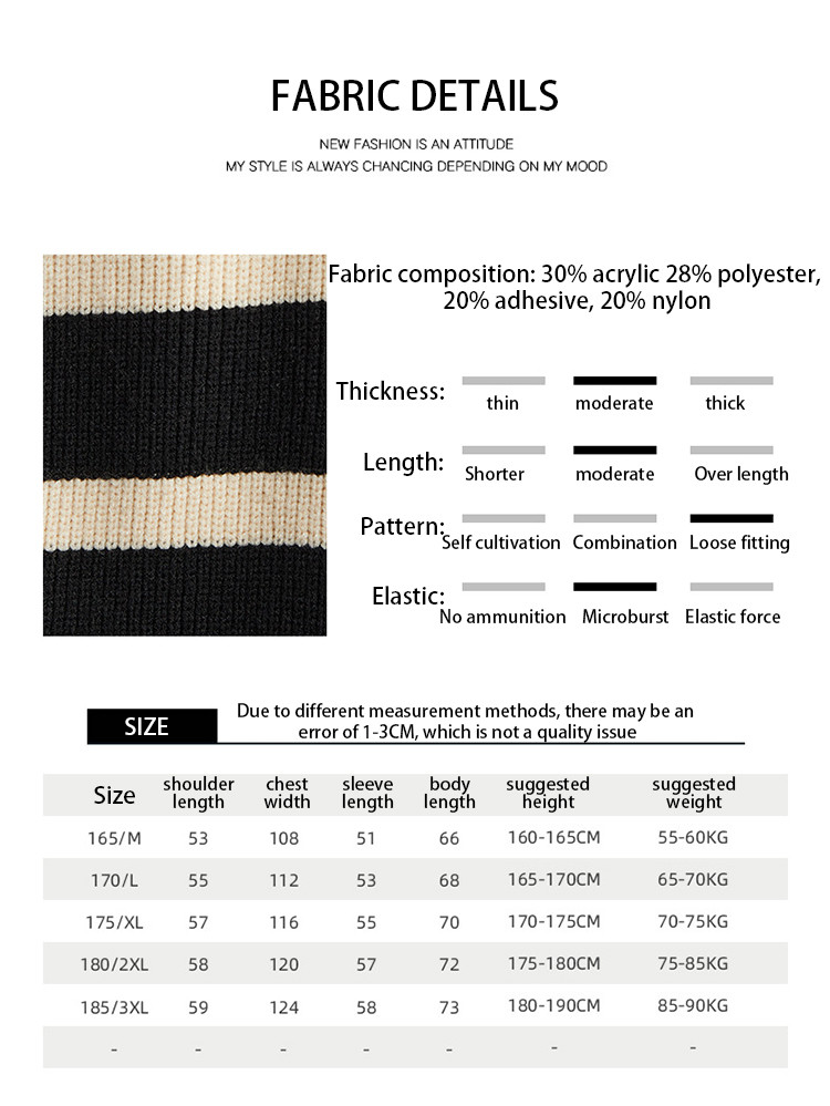 High-Performance Men s Sweaters with Ribbed Collar Style and Half zip striped sweater Pattern