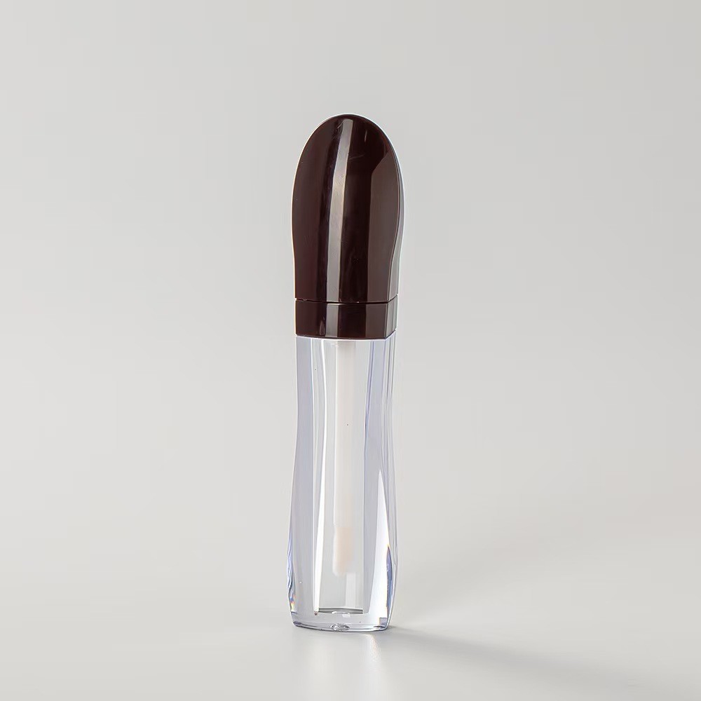 Round Big Head Lip Glaze Tube With Beautiful Design And Transparent Bottle