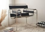 Armrest Metal Indoor Outdoor Chairs Chrome Plated Frame For Villas