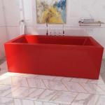 1.7m White Gloss Acrylic Freestanding Bathtub Chromed Contemporary Soaking Tub