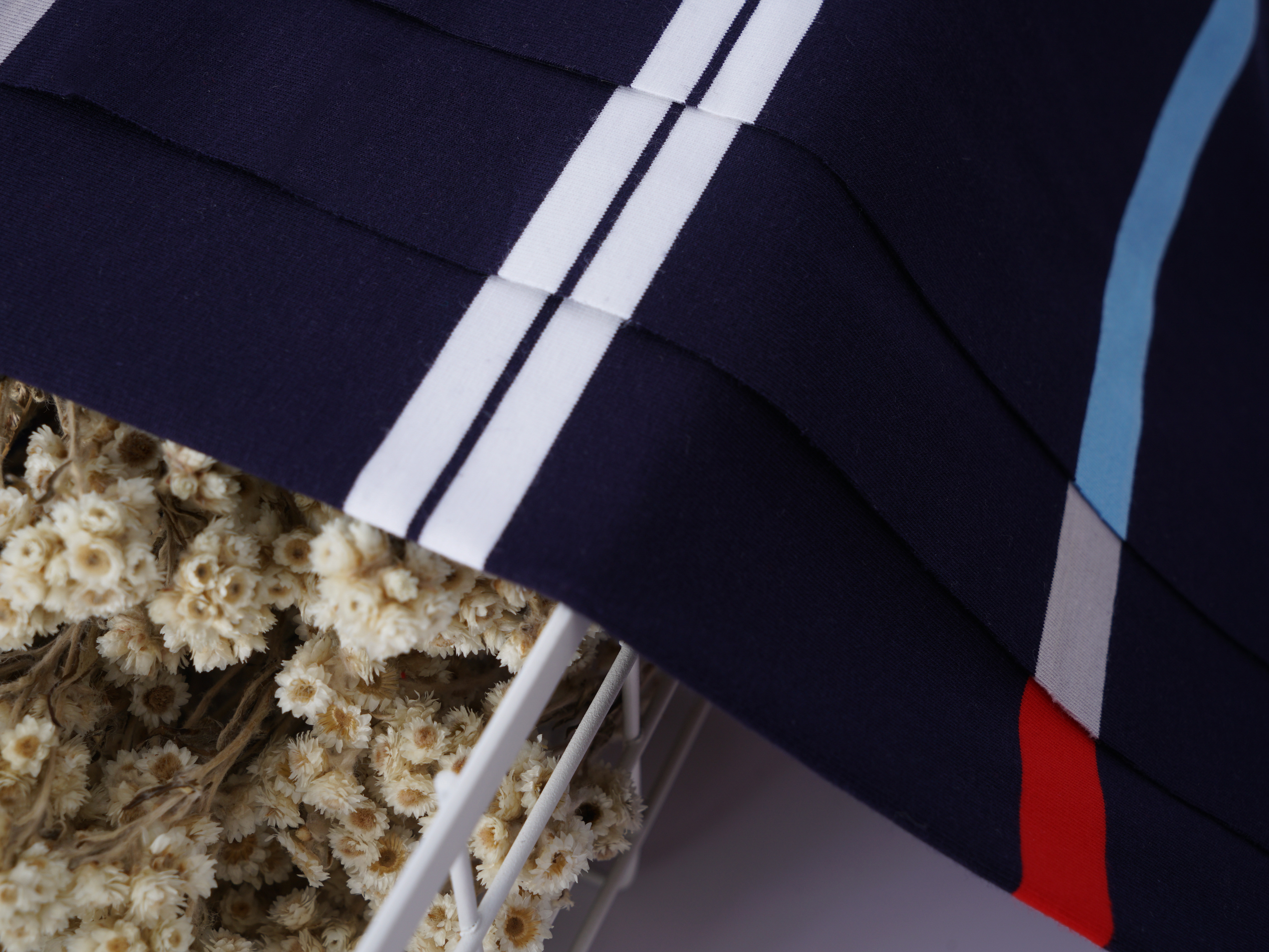 Durble And Skin-Friendly Natural And Environmentally Friendly Striped Knit Fabric For Polo Shirt