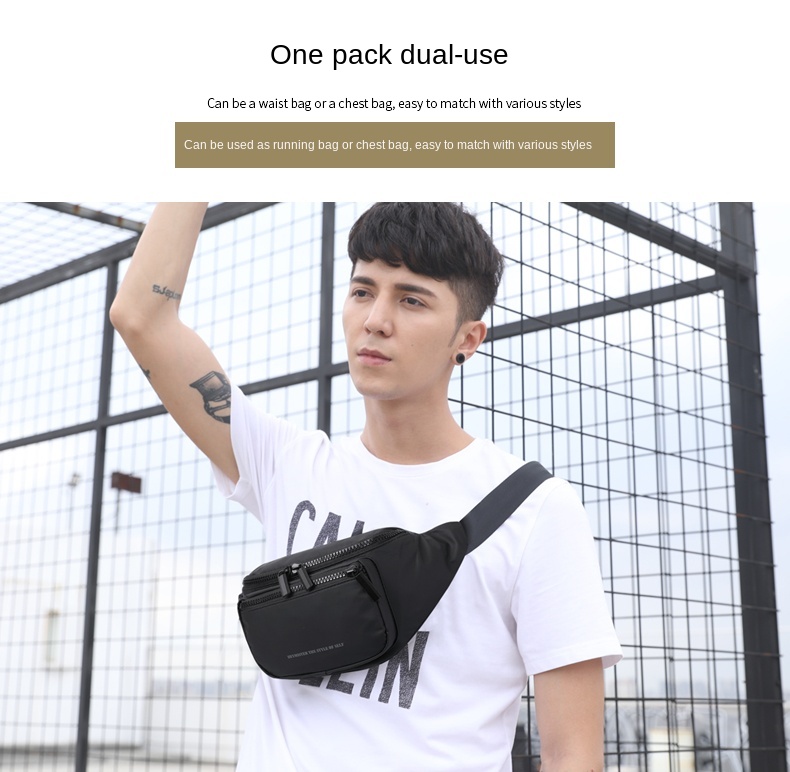 Customized Logo Multi Function Waterproof Waist Bag Against Theft